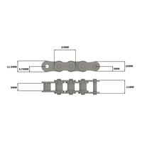 56-140-0 MODULAR SOLUTIONS DOOR PART<BR>ANSI 40 ROLLER CHAIN